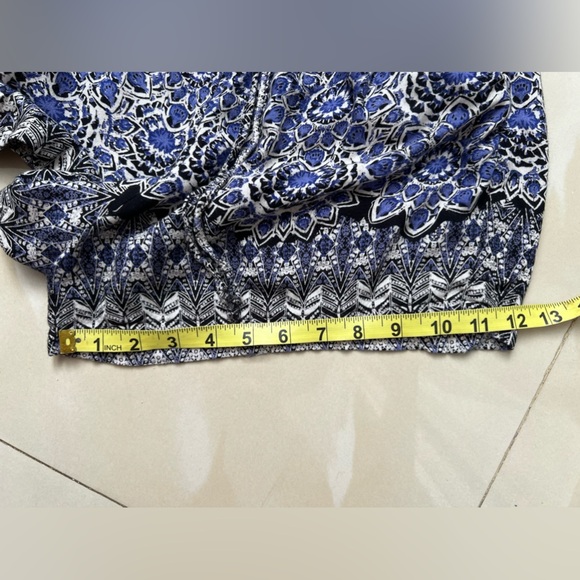 ANGIE Elephant Printed Strapless Romper Medium lightweight summer jumpsuit - Picture 11 of 16